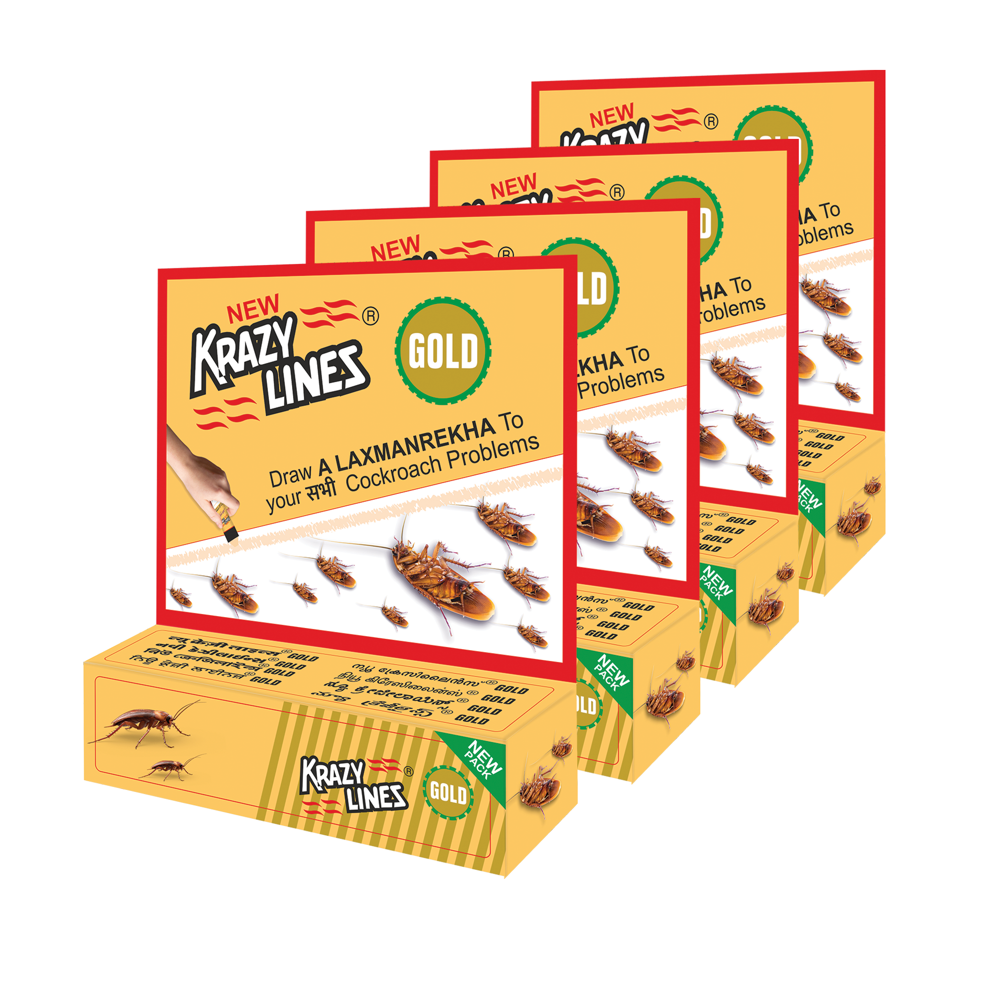 Krazylines Gold (Pack of 4)