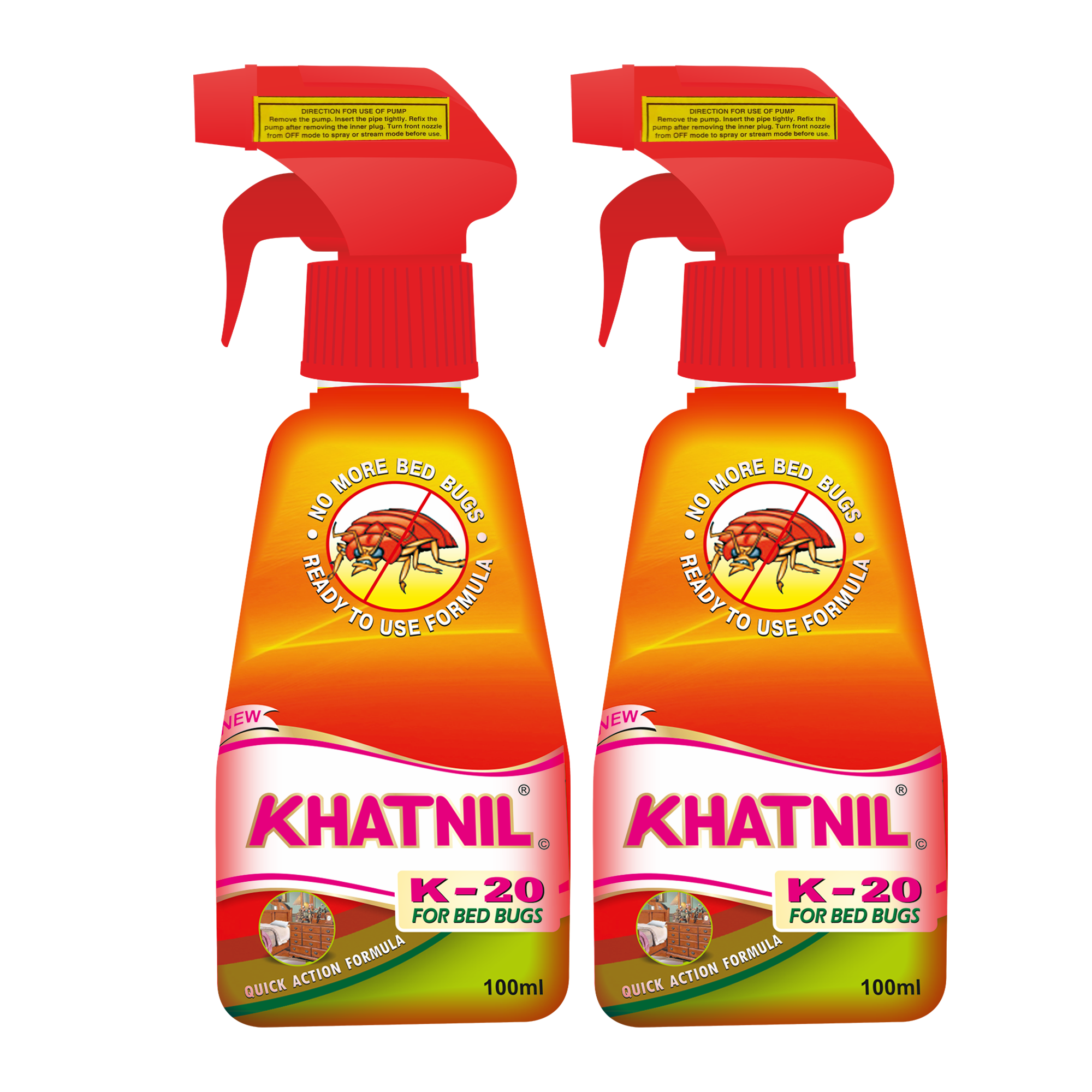 Stock Clearance ! Khatnil K-20 For Bed Bugs 100ml (Pack of 2)