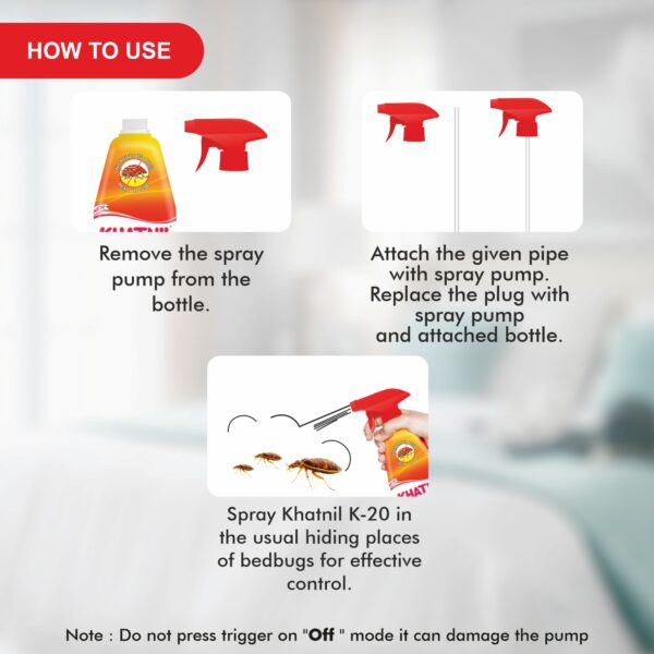 How to use Khatnil k-20 bed bugs spray