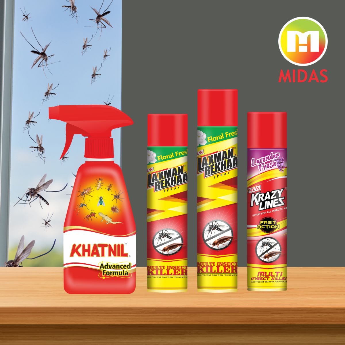 Laxmanrekhaa Spray, Krazyline Spray and Khatnil Non Aerosol Spray