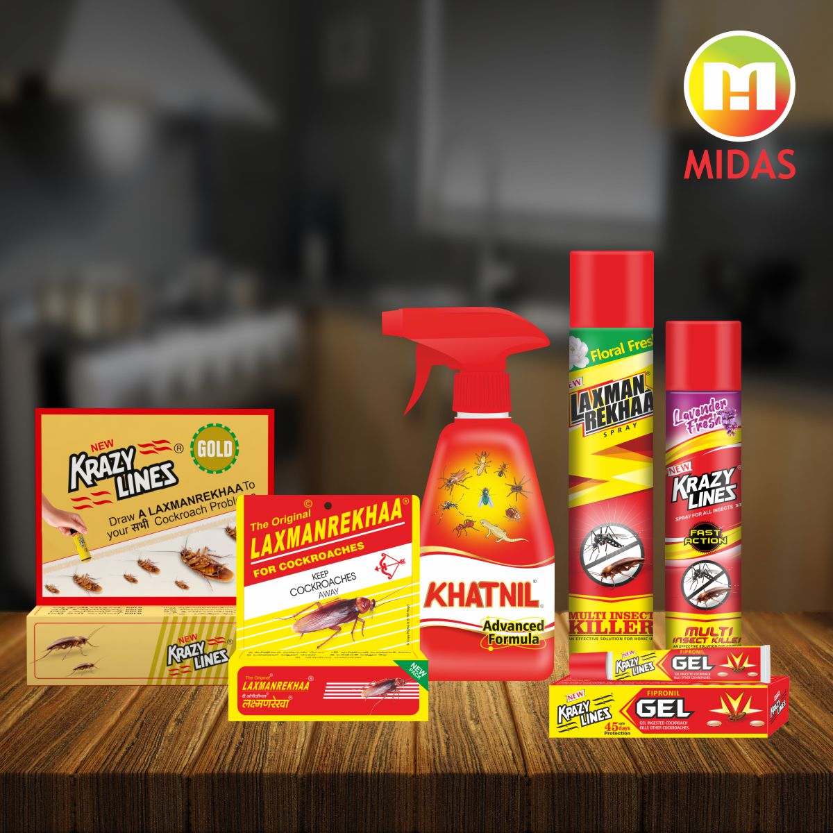 Laxman rekhaa spray, krazyline spray, khatnil, cockroach gel, laxmanrekhaa chalk